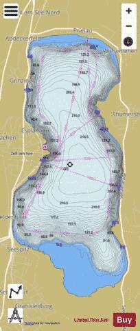 Zeller See depth contour Map - i-Boating App