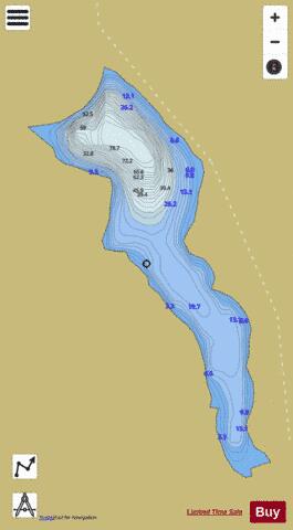 Lago di Carassina depth contour Map - i-Boating App