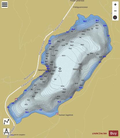 Lake Davos depth contour Map - i-Boating App