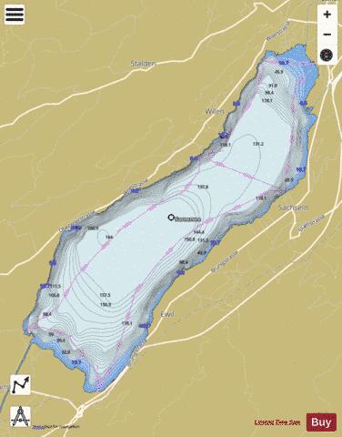 Sarnersee depth contour Map - i-Boating App