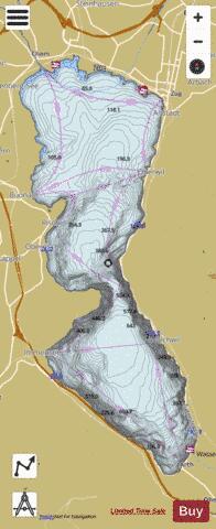 Zugersee depth contour Map - i-Boating App