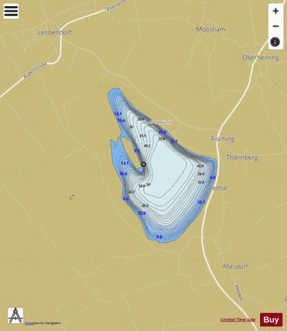 Abtsdorfersee depth contour Map - i-Boating App