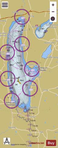 Ammersee depth contour Map - i-Boating App