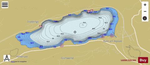grosser_alpsee depth contour Map - i-Boating App