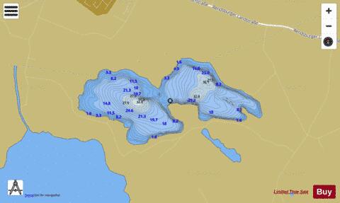 Ahrensee depth contour Map - i-Boating App