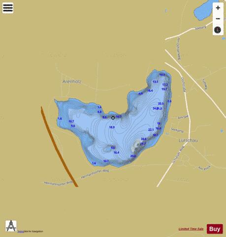 Arenholzer See depth contour Map - i-Boating App