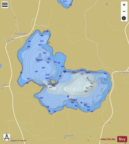 Dobersdorfer See depth contour Map - i-Boating App