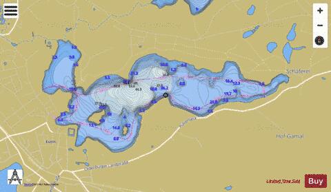 Grober Eutiner See / Great Eutin Lake depth contour Map - i-Boating App
