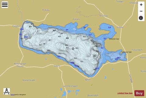 Selenter See depth contour Map - i-Boating App