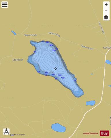 Stendorfer See depth contour Map - i-Boating App