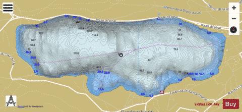 LAC DE GERARDMER depth contour Map - i-Boating App