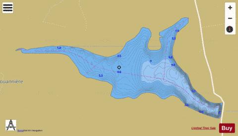 ETANG DE LA MUSSE depth contour Map - i-Boating App