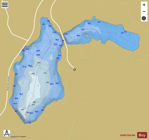 RETENUE DE CHAMBOUX depth contour Map - i-Boating App