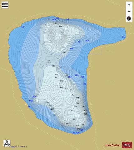 LAC DE MONTCINEYRE depth contour Map - i-Boating App