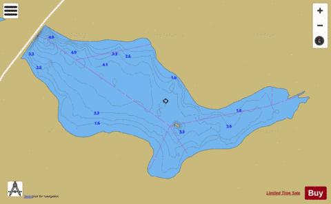 ETANG DE SUDAIS depth contour Map - i-Boating App