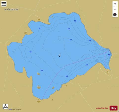 ETANG DES LANDES depth contour Map - i-Boating App