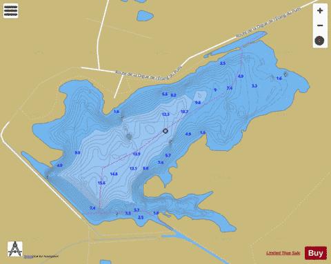 ETANG DU PUITS depth contour Map - i-Boating App