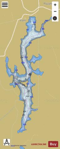 Lac de Viam depth contour Map - i-Boating App