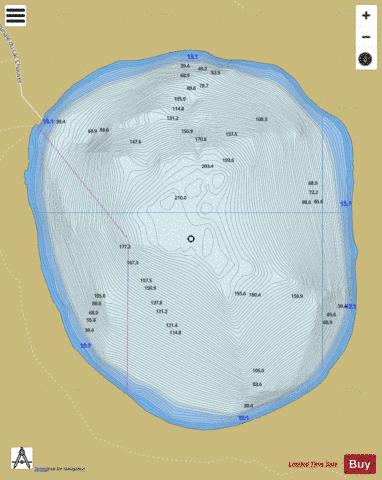 Lac Chauvet depth contour Map - i-Boating App