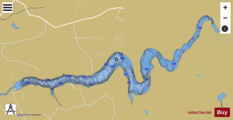 RETENUE DU JAUNAY depth contour Map - i-Boating App