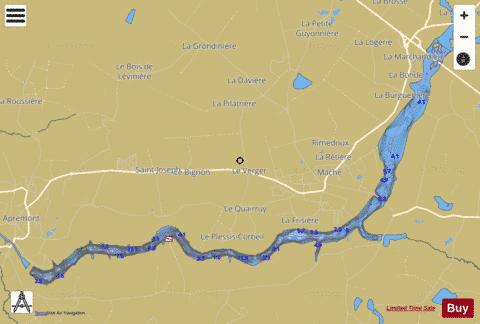 RETENUE D'APREMONT depth contour Map - i-Boating App