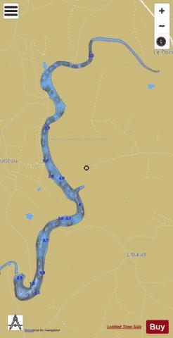 RETENUE DE L'ANGLE GUIGNARD depth contour Map - i-Boating App