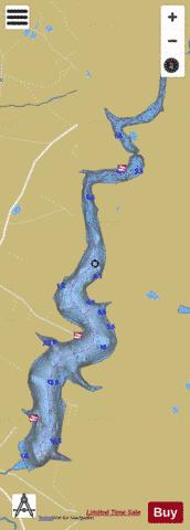 RETENUE DE MOULIN PAPON depth contour Map - i-Boating App