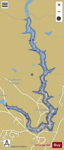 RETENUE DU GRAON depth contour Map - i-Boating App