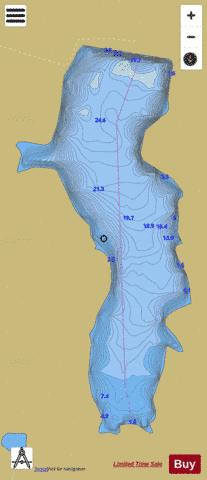 BARRAGE DE LA BARADEE depth contour Map - i-Boating App