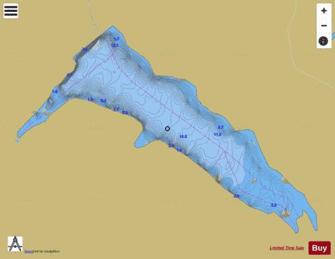 BARRAGE DE SAINT-JEAN depth contour Map - i-Boating App