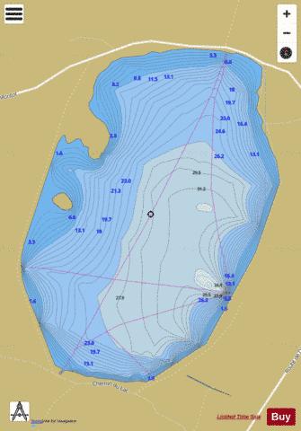 RESERVOIR DE PANTHIER depth contour Map - i-Boating App