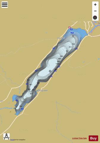 Bala Lake / Llyn Tegid depth contour Map - i-Boating App