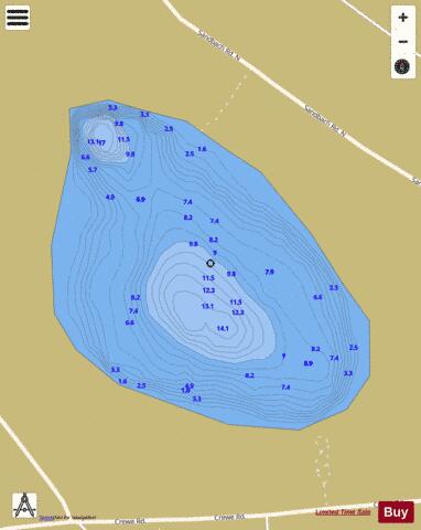 Alsager Mere depth contour Map - i-Boating App
