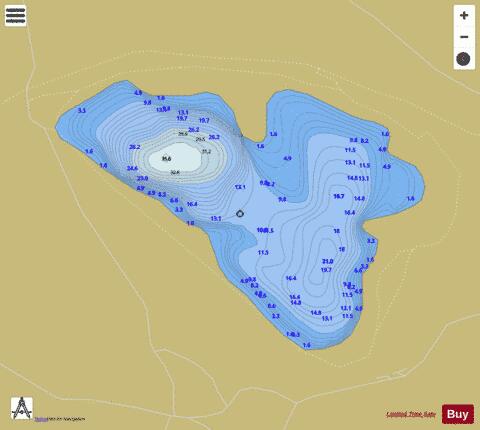 Cole Mere depth contour Map - i-Boating App