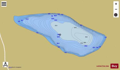 Crose Mere depth contour Map - i-Boating App
