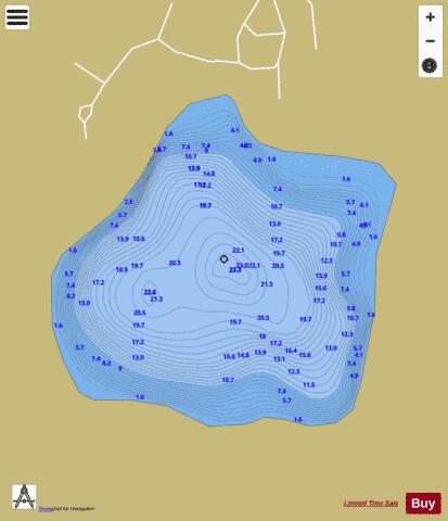 Marton Pool depth contour Map - i-Boating App