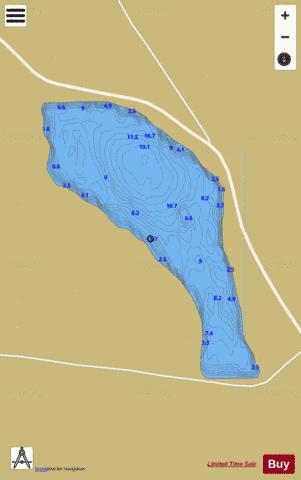 Corcaghan Lough depth contour Map - i-Boating App