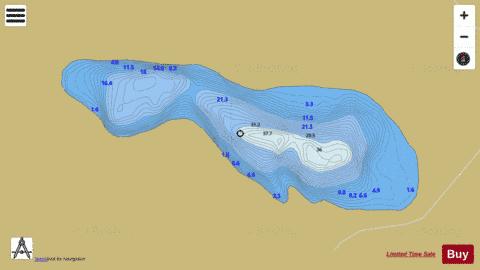 Muckno Mill Lough depth contour Map - i-Boating App