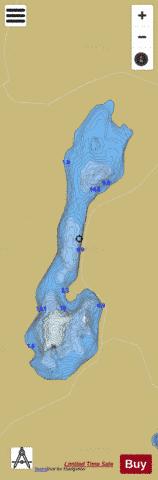 Skeagh Lough Upper depth contour Map - i-Boating App