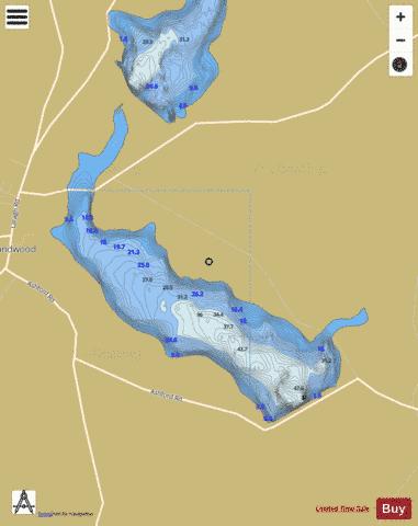 Varty Reservoir (Lower) depth contour Map - i-Boating App