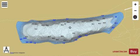 Upper Lake depth contour Map - i-Boating App