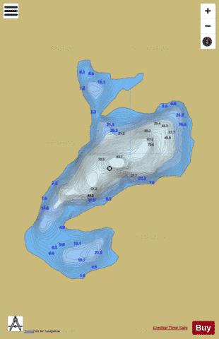 Coomavanniha Lough depth contour Map - i-Boating App