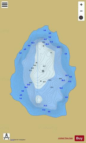 Dromtine Lough depth contour Map - i-Boating App