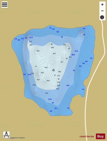 Barfinnihy Lough depth contour Map - i-Boating App