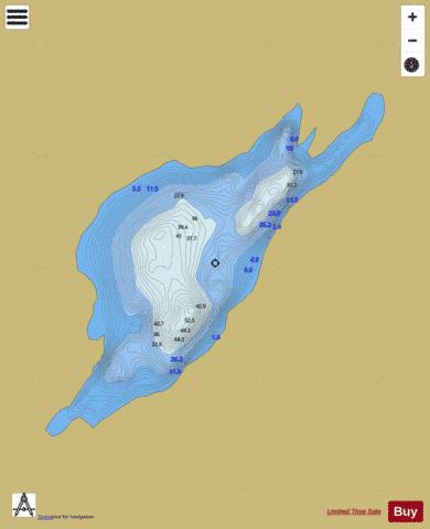 Shanoge (Lough) depth contour Map - i-Boating App