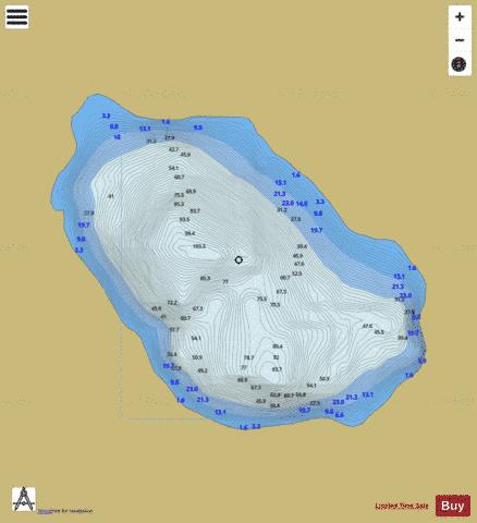 Curraghmore Lake depth contour Map - i-Boating App