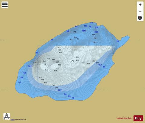 Coomeeneragh Lake depth contour Map - i-Boating App