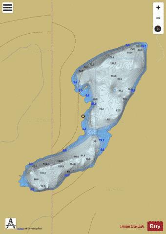Coomasaharn Lake depth contour Map - i-Boating App