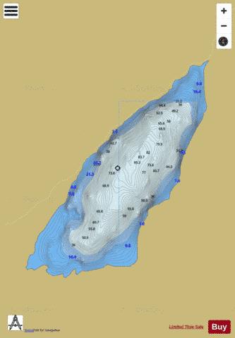 Cloon Lough depth contour Map - i-Boating App