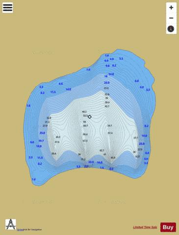 Adoon Lough depth contour Map - i-Boating App